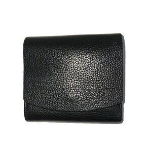 Nordstrom Black Leather Quad-Fold Wallet